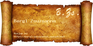 Bergl Zsuzsanna névjegykártya